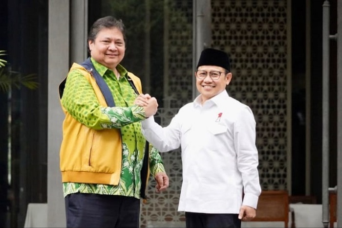 Ketua Umum Partai Golkar Airlangga Hartarto dan Ketua Umum Partai Kebangkitan Bangsa (PKB) Muhaimin Iskandaram. (Instagram.com/@airlanggahartarto_official)